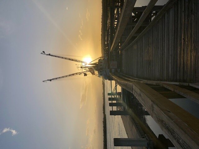 boat with sunset