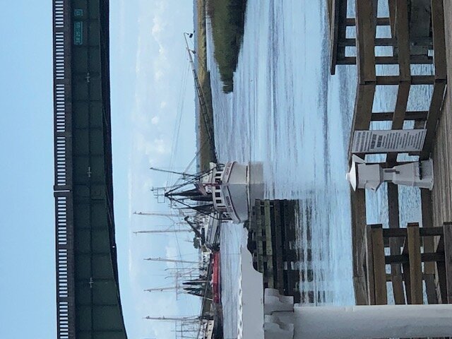 boat under bridge